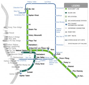 Bangkok BTS and MRT Map